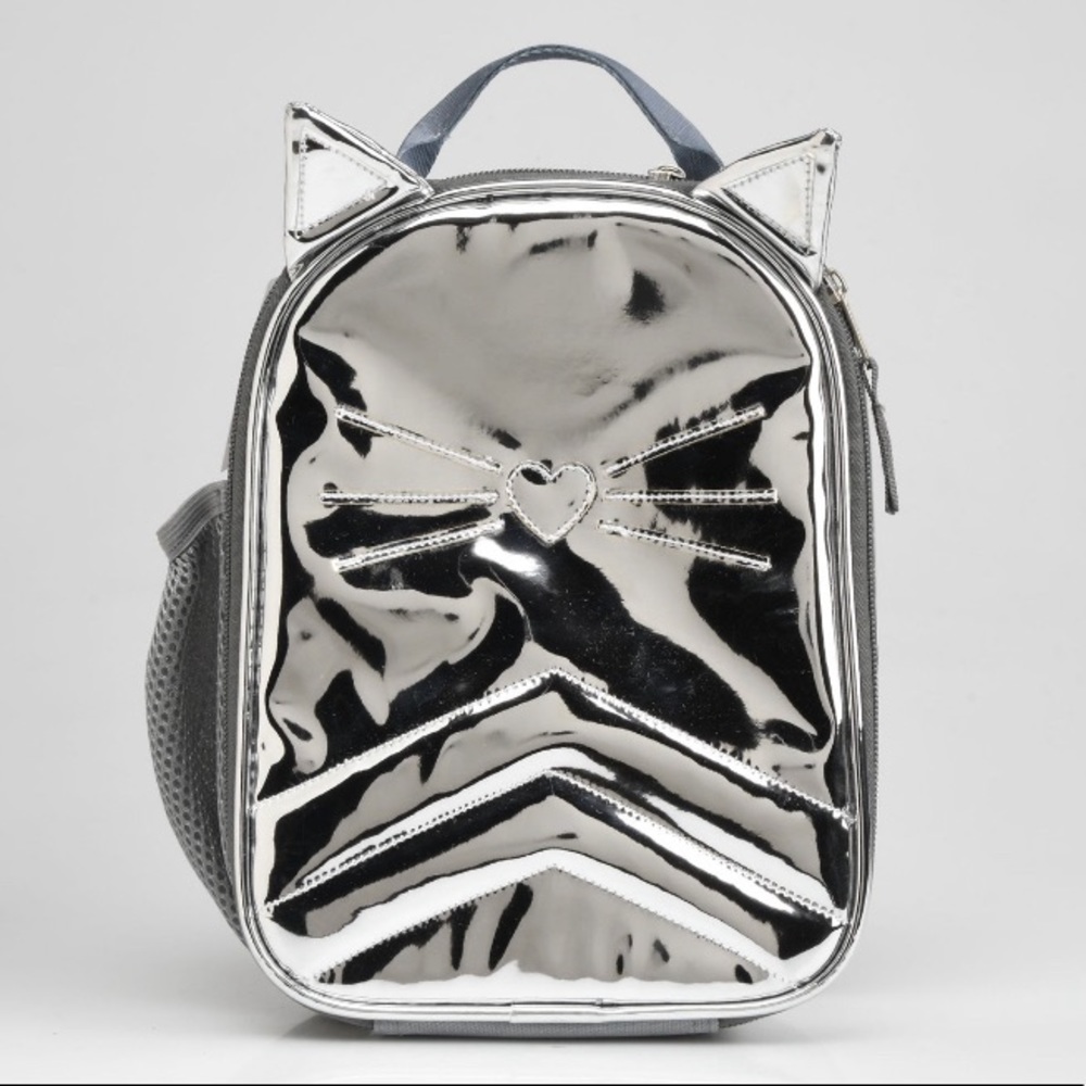 🥳 HOST PICK 🥳 Silver Metallic cat lunch bag